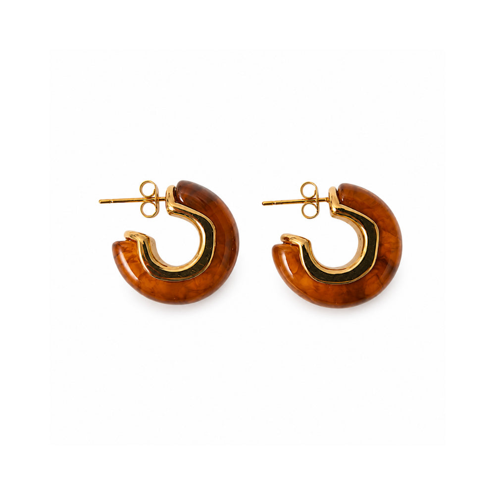 K&Co. Sunset Spritz Series Resin Earrings - AMBER